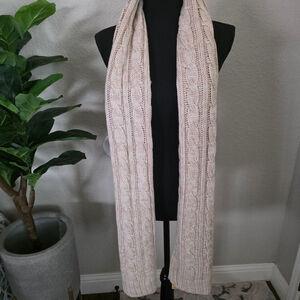 Women's Frye & Co. Beige Cable Knit Scarf One Size